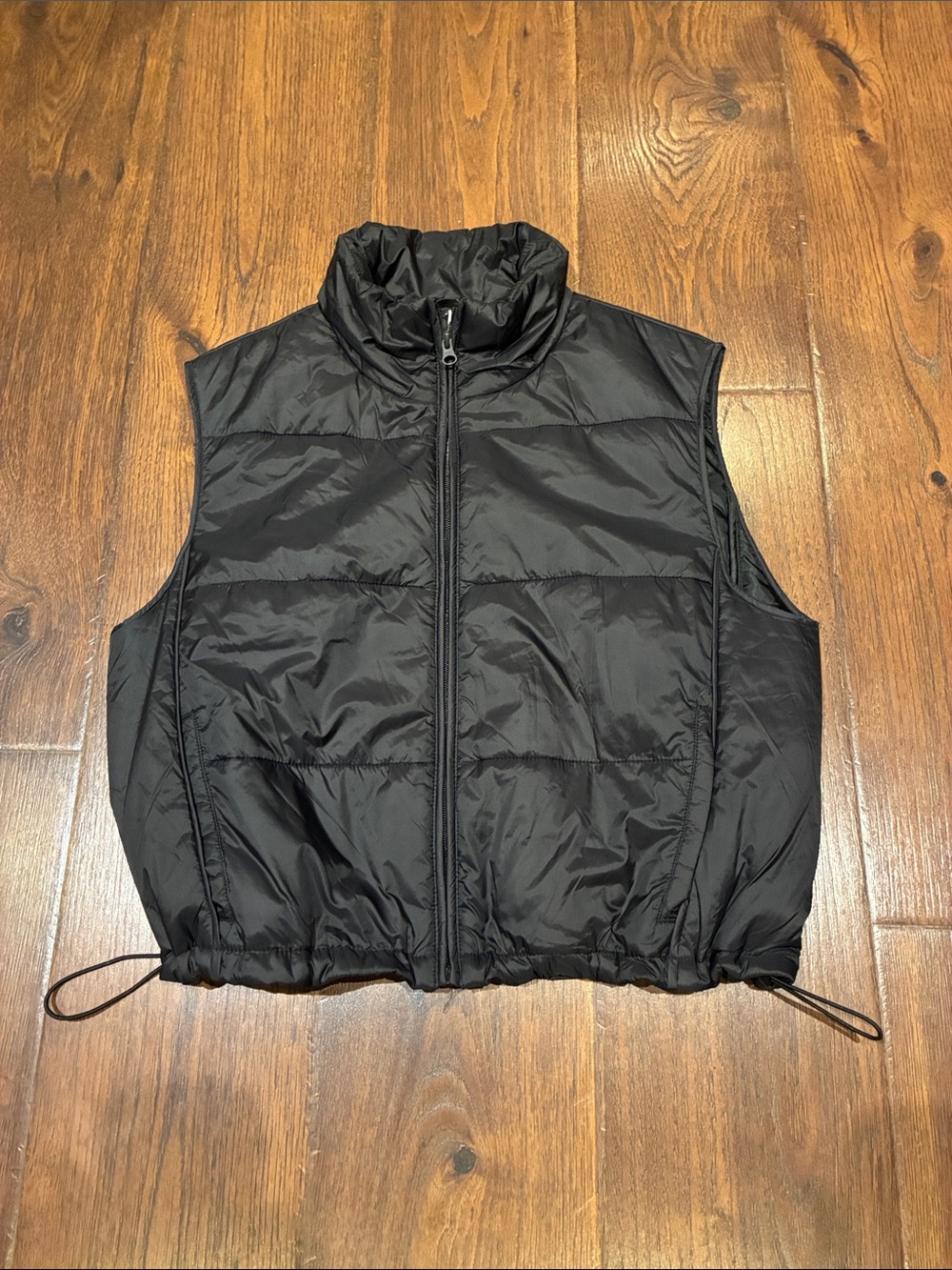 Zella Black Quilted Packable Puffer Vest